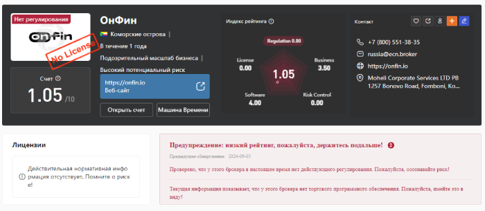 Онфин (онфин.ио) отзывы 