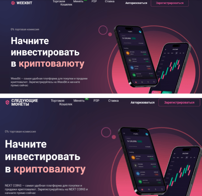 Клоны мошенников WeexBit (weexbit.com)
