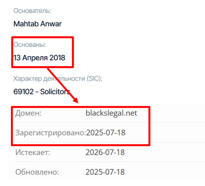 Черный юридический возраст 