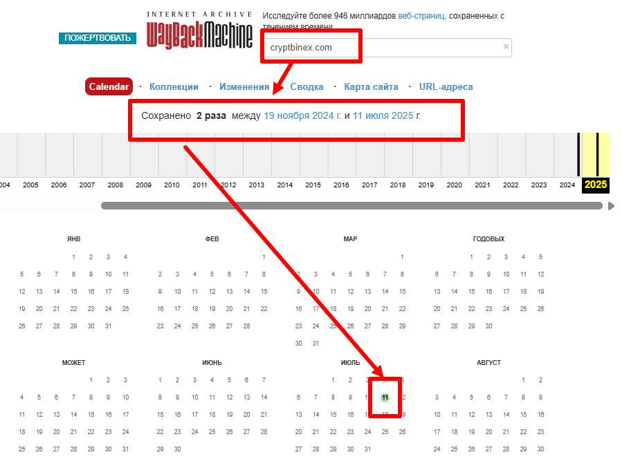 Интернет -архив Cryptbinex