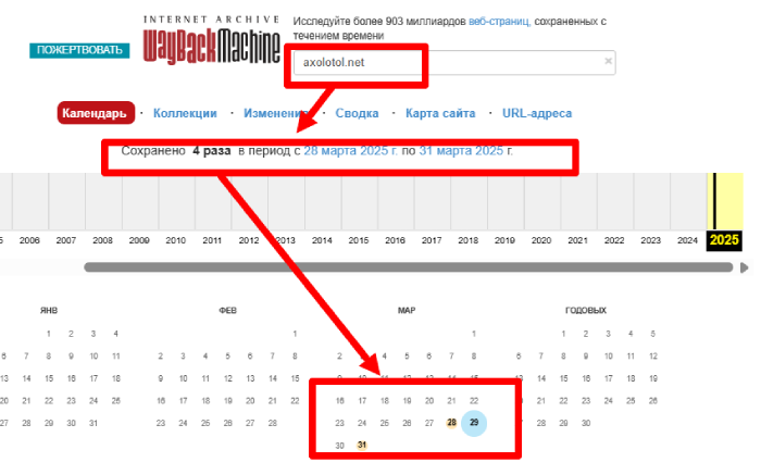 Аксолотол веб -архив