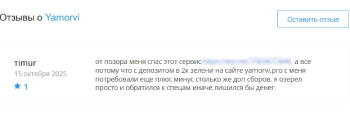 Отзывы о Яморви