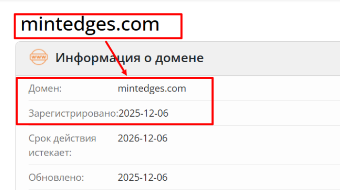 Возраст MintEdges 