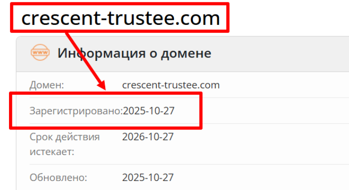 Мошеннический брокер Crescent Trustee GmbH (crecent-trustee.com) Отзывы и возврат денег! 6 Возраст Crescent Trustee GmbH