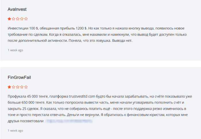 Отзывы о TrustVest