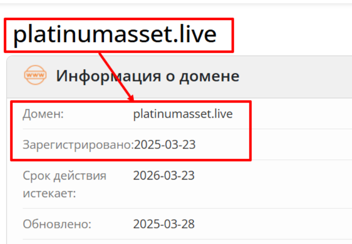 Возраст платиновых активов 