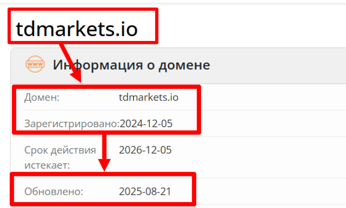 Возраст TDMarkets 