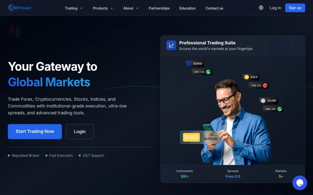 обзор сайта dbfinser.com, брокер мошенник, отзывы пользователей