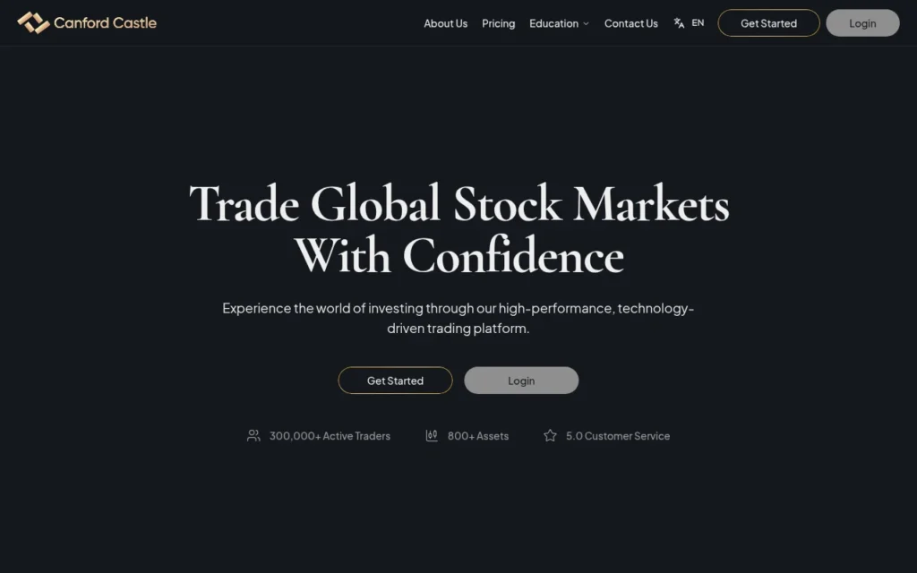 Главная страница Canfordcastle.com — обзор брокера и признаки мошенничества