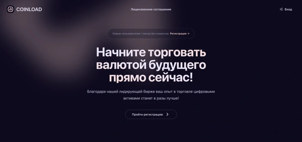 Главная страница Coinload.world — обзор брокера и признаки мошенничества